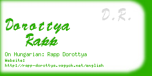 dorottya rapp business card